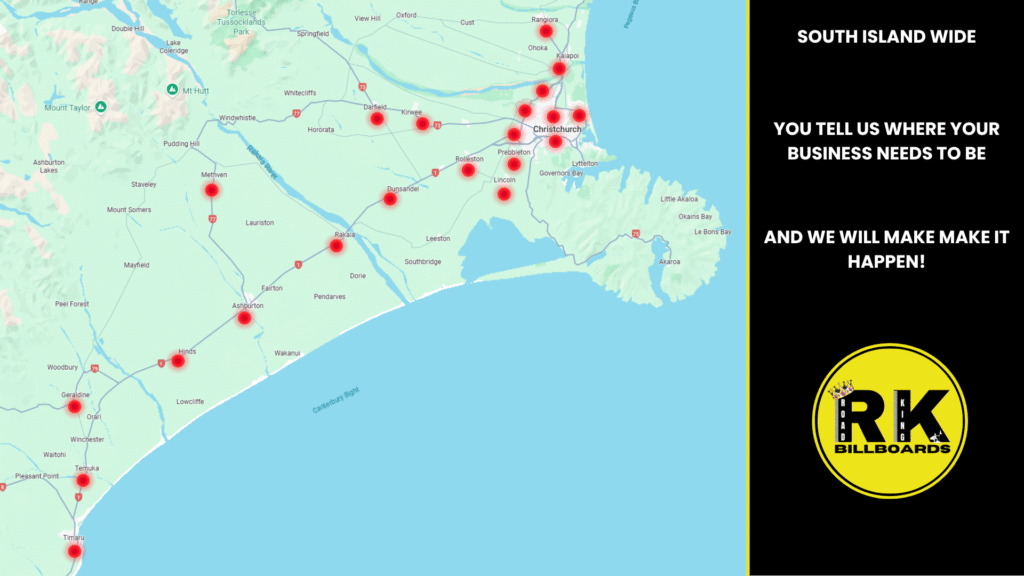 Christchurch Billboard locations Map